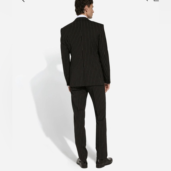 Dolce & Gabbana Sicily 2 pieces Suit In Stretch Pinstripe Wool men’s size 50 - Picture 2 of 16